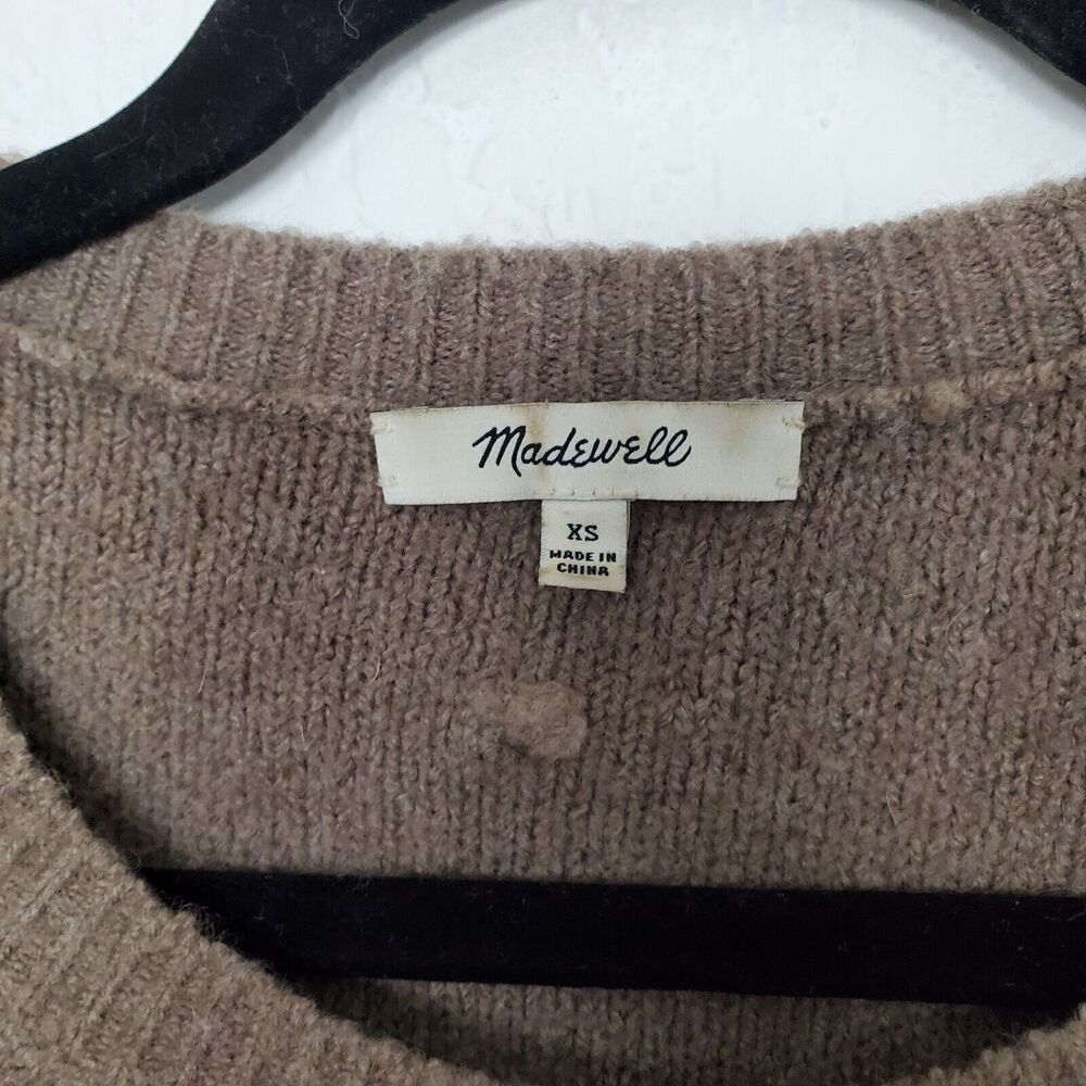 Madewell Womens Bobble Pullover Sweater Size XS Alpaca Wool Blend FLAW - Picture 3 of 10